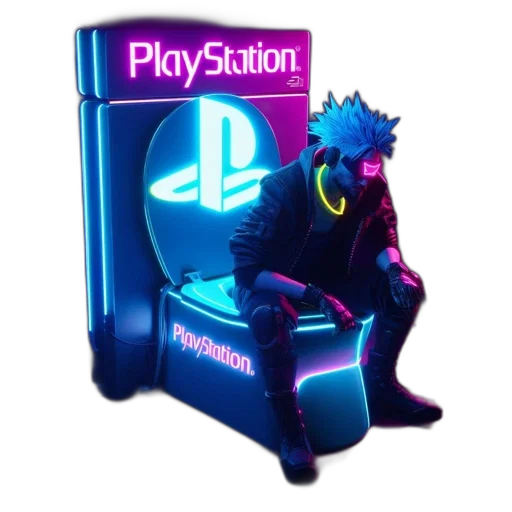 robot, furniture, weapon, creature, cyberpunk, vaporwave, 3d render, concept art transparent PNG cut-out