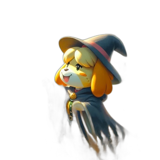 staff, hat, mask, creature, pixel art, concept art, fantasy art, watercolor transparent PNG cut-out