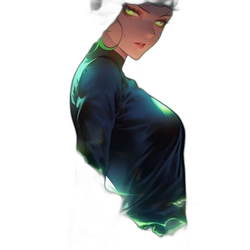 dress, staff, hat, creature, concept art, anime, pixel art, cyberpunk transparent PNG cut-out