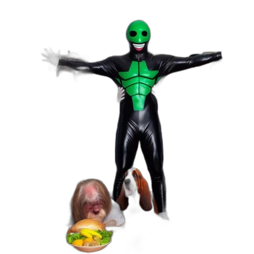 creature, food, robot, animal, concept art, 3d render, outer space, crowded transparent PNG cut-out