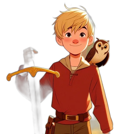 staff, sword, weapon, fantasy art, concept art, cartoon, pixel art, golden transparent PNG cut-out