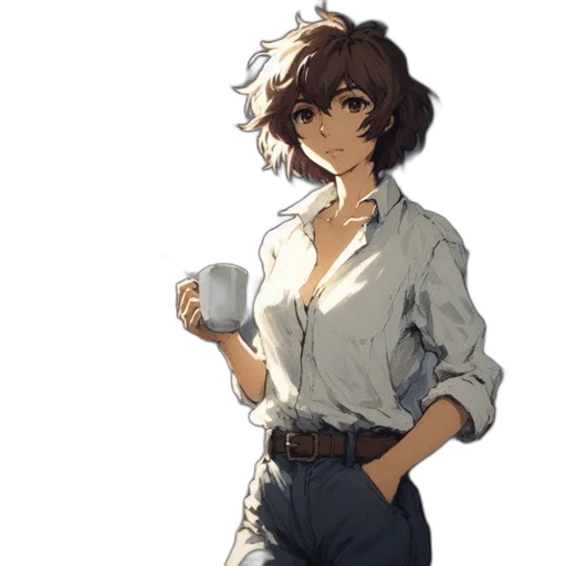 staff, dress, weapon, flower, anime, pixel art, concept art, cartoon transparent PNG cut-out