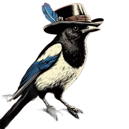 hat, animal, staff, crown, concept art, photorealistic, watercolor, cartoon transparent PNG cut-out
