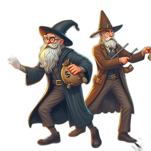 staff, concept art, fantasy art, pixel art, 3d render, three, elderly, men transparent PNG cut-out