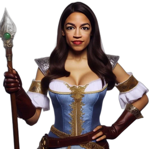 weapon, fantasy art, concept art, comic book art, cartoon, woman, wears, elaborate transparent PNG cut-out