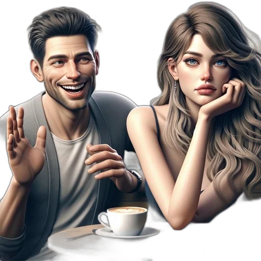 photorealistic, concept art, fantasy art, cartoon, fire, caf, setting, man transparent PNG cut-out