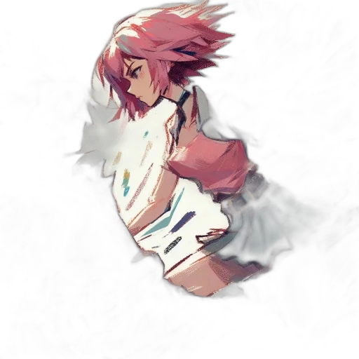 dress, creature, mask, staff, watercolor, concept art, pixel art, anime transparent PNG cut-out