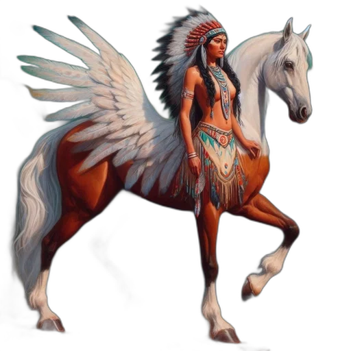 animal, creature, fantasy art, concept art, pixel art, photorealistic, native, american transparent PNG cut-out