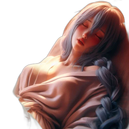 dress, face, creature, hair, photorealistic, fantasy art, oil painting, 3d render transparent PNG cut-out