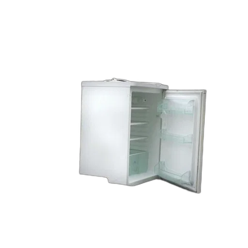 furniture, food, 3d render, empty, white, refrigerator, sits, outside transparent PNG cut-out