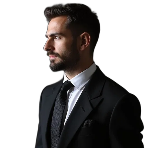 jacket, staff, face, hair transparent PNG cut-out