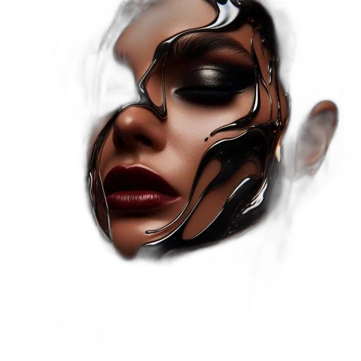 face, mask, crown, jewelry, photorealistic, fantasy art, concept art, watercolor transparent PNG cut-out