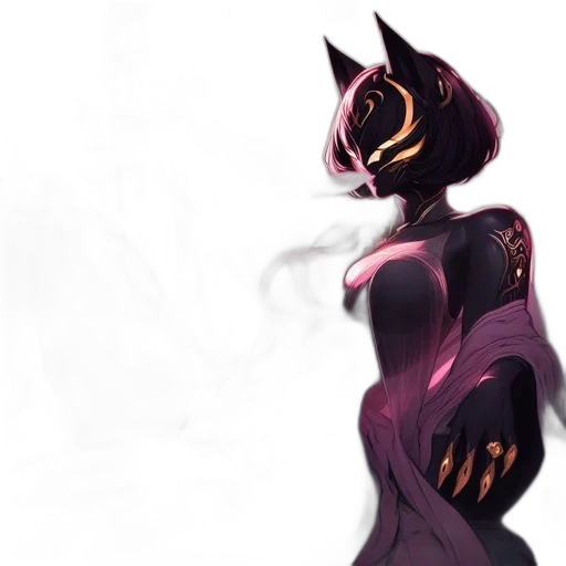 mask, robot, dress, creature, concept art, fantasy art, 3d render, pixel art transparent PNG cut-out