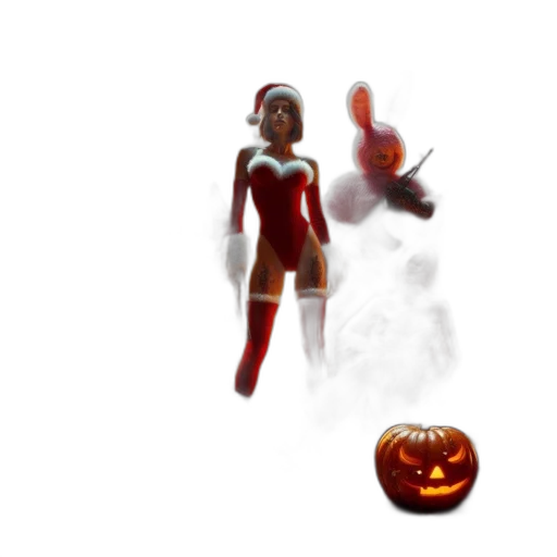 staff, concept art, pixel art, 3d render, fantasy art, red, holiday-themed, scene transparent PNG cut-out