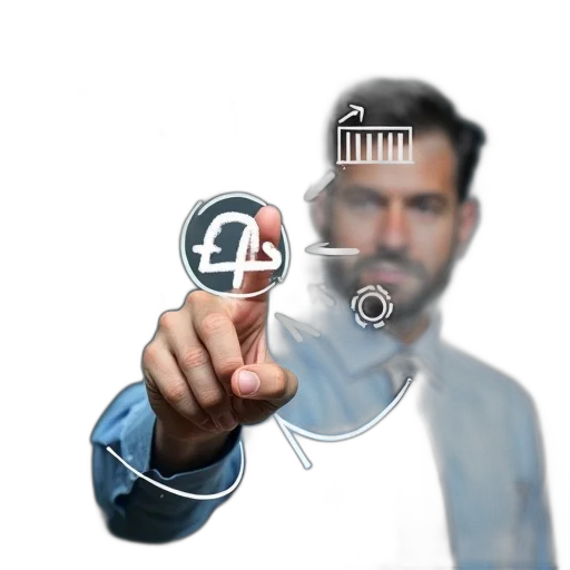 staff, 3d render, man, pointing transparent PNG cut-out