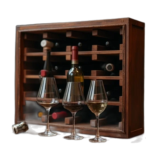 furniture, bottle, 3d render, wine, case, openers, tasting, event transparent PNG cut-out