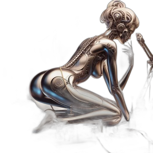 robot, jewelry, creature, concept art, cyberpunk, fantasy art, comic book art, blue transparent PNG cut-out