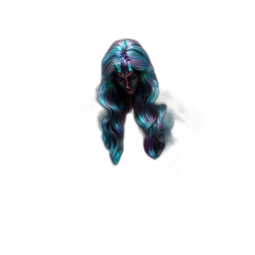 creature, hair, animal, mask, 3d render, concept art, pixel art, fantasy art transparent PNG cut-out