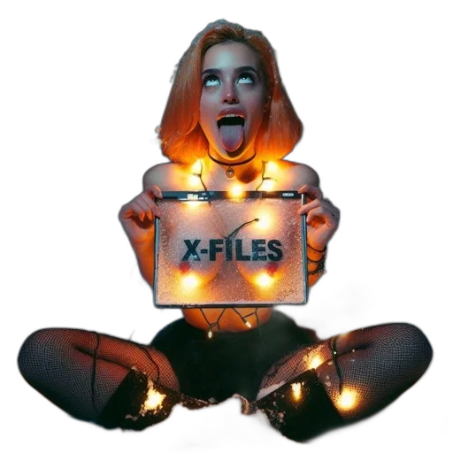 jacket, concept art, 3d render, neon lights, fire, outer space, woman, bright transparent PNG cut-out
