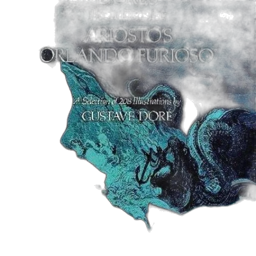 book, cover, featuring, gustave, doré, illustrations, ariosto, orlando transparent PNG cut-out