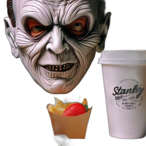 staff, face, food, mask, 3d render, photorealistic, concept art, menacing transparent PNG cut-out