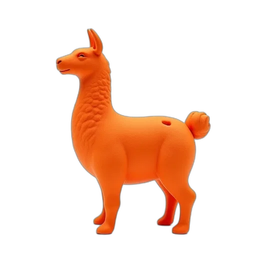 animal, creature, dragon, furniture, 3d render, concept art, three-dimensional, orange transparent PNG cut-out