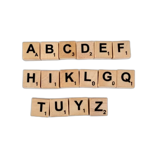 set, wooden, letter, blocks, arranged, white, background, letters transparent PNG cut-out