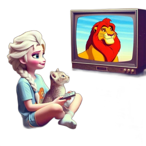 animal, cartoon, concept art, 3d render, pixel art, young, blonde-haired, girl transparent PNG cut-out
