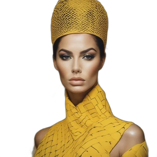 hat, crown, dress, jewelry, photorealistic, 3d render, fantasy art, golden transparent PNG cut-out