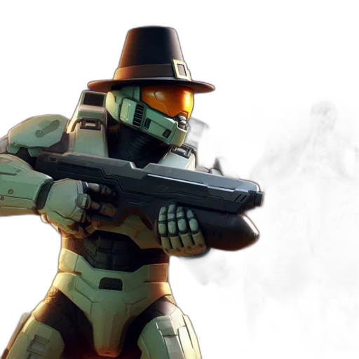 robot, weapon, concept art, 3d render, armored, futuristic, soldier, stands transparent PNG cut-out