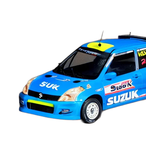 car, 3d render, photorealistic, concept art, suzuki, swift, rally, uncrop transparent PNG cut-out