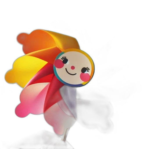 umbrella, staff, flower, mask, 3d render, concept art, photorealistic, array transparent PNG cut-out
