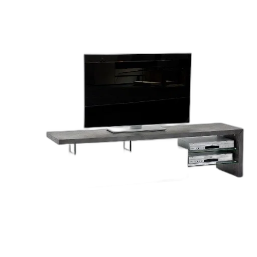 furniture, 3d render, modern, stand, sleek, white, cabinets, concrete-like transparent PNG cut-out