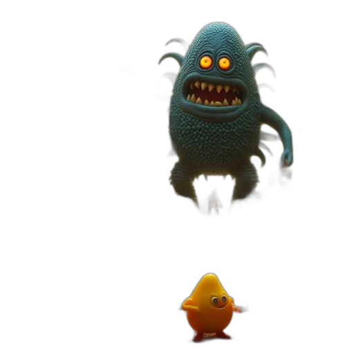 creature, animal, mask, concept art, 3d render, pixel art, vibrant, forest transparent PNG cut-out