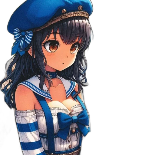 dress, hat, staff, weapon, anime, pixel art, photorealistic, concept art transparent PNG cut-out