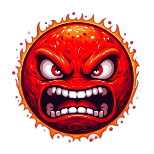 face, mask, concept art, pixel art, comic book art, fantasy art, fire, red transparent PNG cut-out