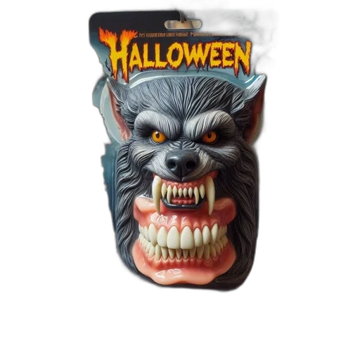 mask, creature, display, features, collection, halloween-themed, products, focus transparent PNG cut-out