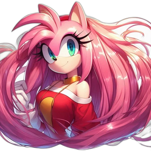 hair, staff, anime, pixel art, concept art, fantasy art, red, colorful transparent PNG cut-out