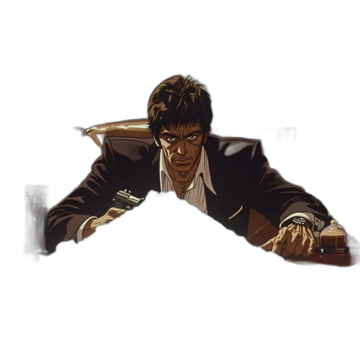 jacket, staff, face, concept art, comic book art, pixel art, photorealistic, man transparent PNG cut-out