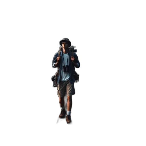 jacket, staff, weapon, umbrella, 3d render, concept art, pixel art, vaporwave transparent PNG cut-out