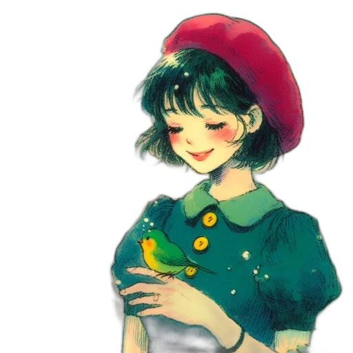 hat, dress, flower, bottle, watercolor, oil painting, concept art, pixel art transparent PNG cut-out