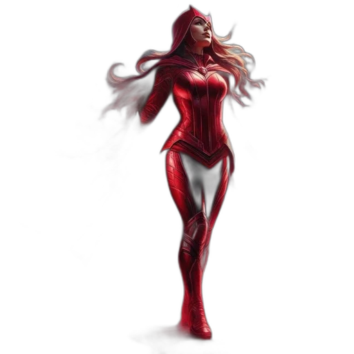 dress, concept art, comic book art, 3d render, fantasy art, red, woman, resembling transparent PNG cut-out