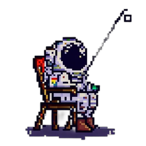 robot, staff, weapon, sword, pixel art, concept art, cyberpunk, fantasy art transparent PNG cut-out