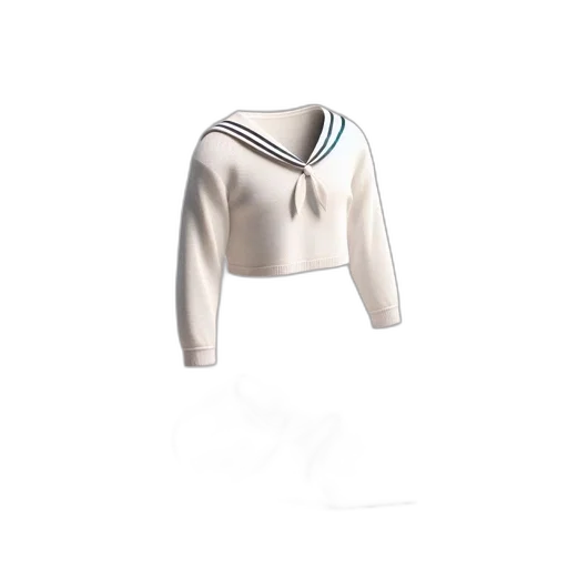 jacket, dress, 3d render, pastel, monochrome, white, cropped, sweater transparent PNG cut-out