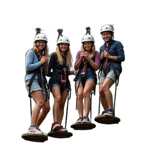 staff, hat, 3d render, concept art, photorealistic, four, smiling, people transparent PNG cut-out