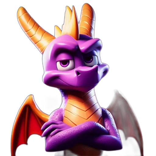 dragon, animal, staff, creature, 3d render, concept art, pixel art, fantasy art transparent PNG cut-out