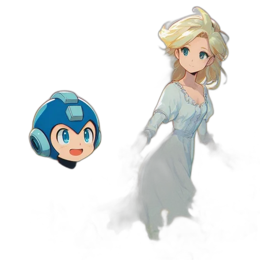 dress, crown, mask, face, concept art, pixel art, 3d render, anime transparent PNG cut-out