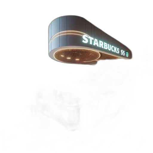 jewelry, staff, hat, 3d render, concept art, vaporwave, futuristic, starbucks transparent PNG cut-out