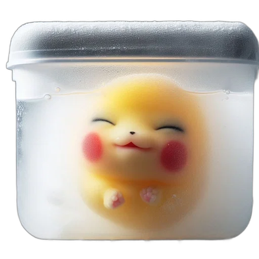 food, creature, face, animal, adorable, small, yellow, animated transparent PNG cut-out