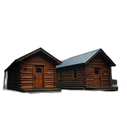 building, furniture, 3d render, photorealistic, concept art, picture, two, cabin transparent PNG cut-out